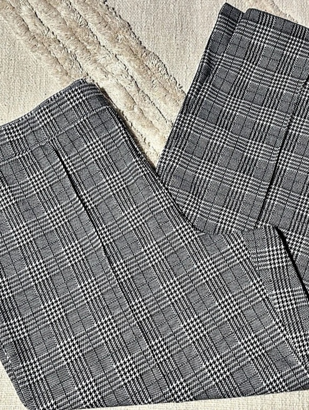 Isaac Mizrahi LIVE! Plaid High Waist Trouser Pants in Black and White Size 2X